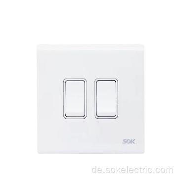 16A250V 2Gang 1Way Switch elektrischer Schalter CE-Schalter